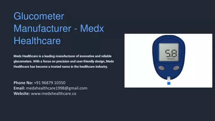 glucometer manufacturer medx healthcare