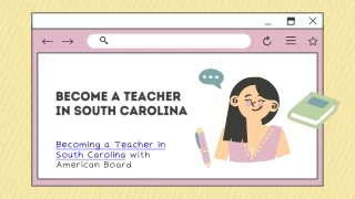 American Board Start Your Teaching Career in South Carolina