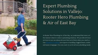 Expert Plumbing Solutions in Vallejo Rooter Hero Plumbing & Air of East Bay