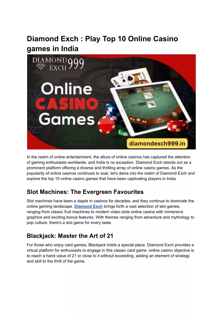 diamond exch play top 10 online casino games