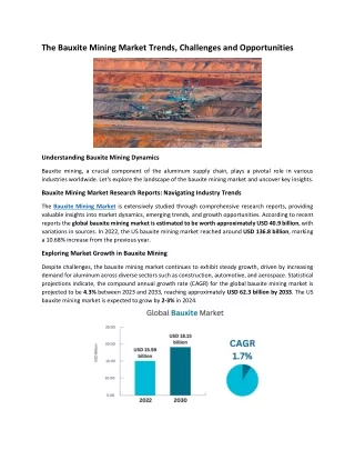 the bauxite mining market trends challenges