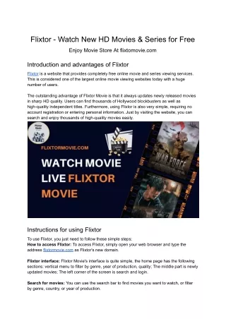 Flixtor - Watch New HD Movies & Series for Free