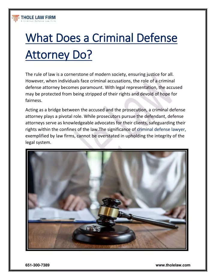 what does a criminal defense what does a criminal