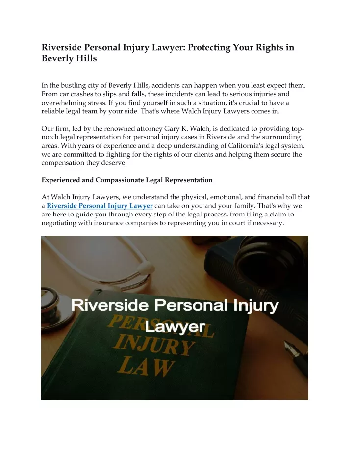 riverside personal injury lawyer protecting your