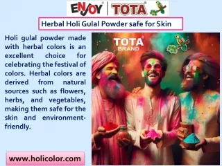 Enjoy a vibrant and eco-friendly Holi celebration with herbal colors