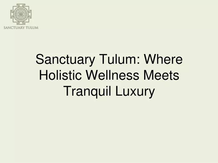 sanctuary tulum where holistic wellness meets