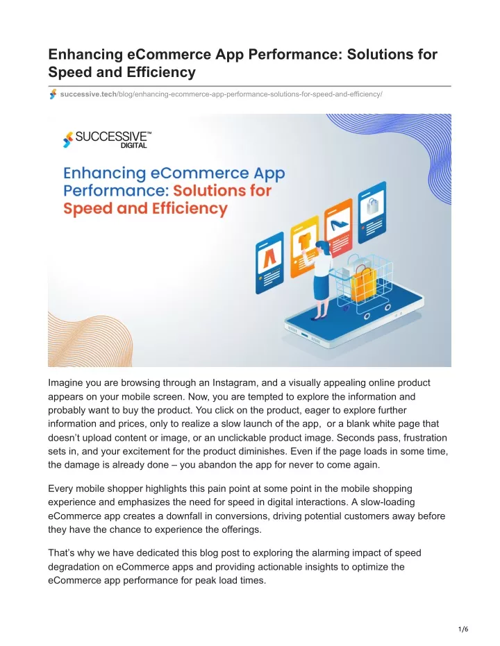 enhancing ecommerce app performance solutions