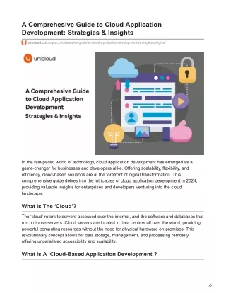 a comprehesive guide to cloud application