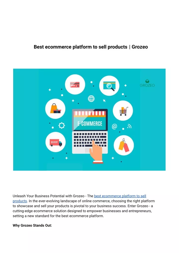 best ecommerce platform to sell products grozeo