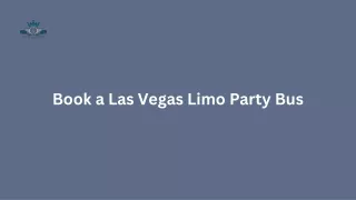 Book a Las Vegas Limo Party Bus