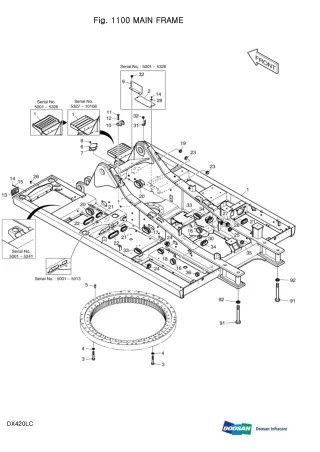 DAEWOO DOOSAN DX420LC Crawler Excavator Service Repair Manual