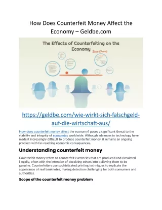 How Does Counterfeit Money Affect the Economy - geldbe.com
