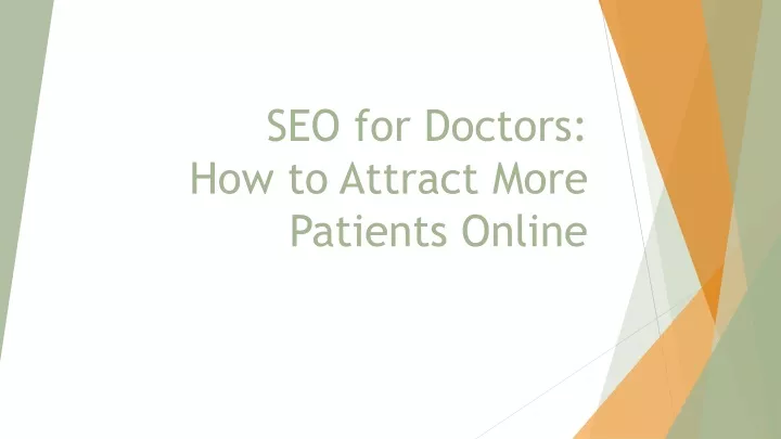 seo for doctors how to attract more patients