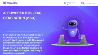 AI POWERED B2B LEAD GENERATION [2024]