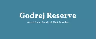 Godrej Reserve In Mumbai - PDF
