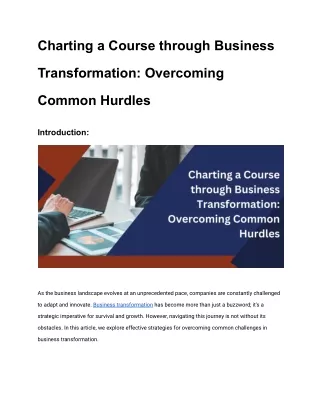 _Charting a Course through Business Transformation_ Overcoming Common Hurdles