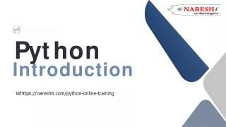 Python introduction - Naresh IT