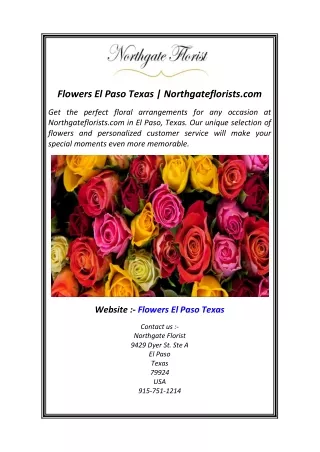 Flowers El Paso Texas  Northgateflorists.com