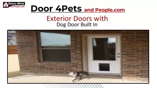 exterior doors with dog door built in