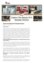 Explore The Beauty Of A Modular Kitchen - slide 1