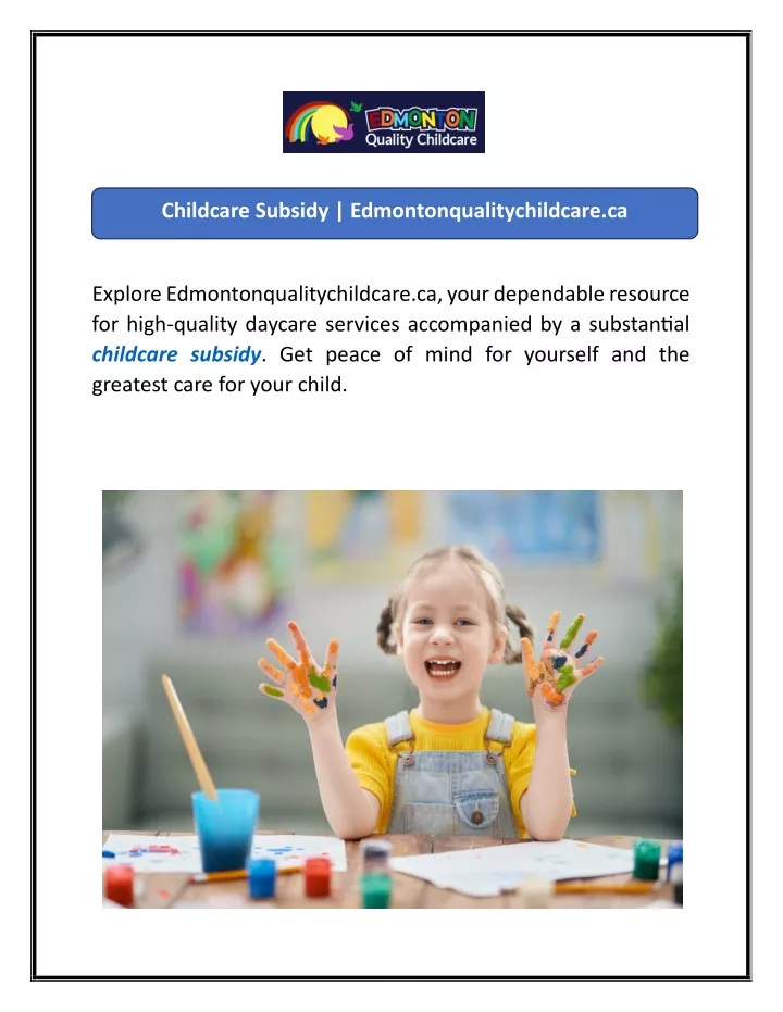 childcare subsidy edmontonqualitychildcare ca