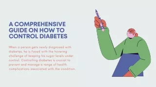 A Comprehensive Guide On How to Control Diabetes