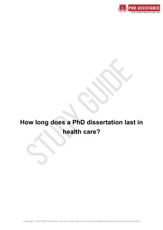 How long does a PhD dissertation last in health care