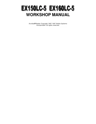 Hitachi EX150LC-5 Excavator Service Repair Manual