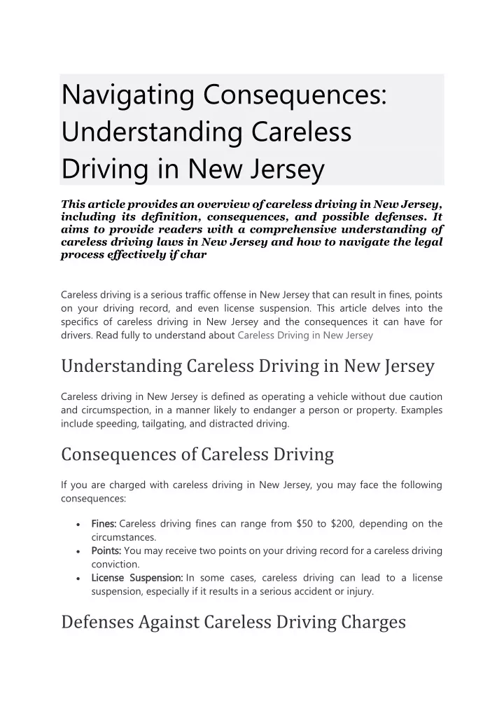 navigating consequences understanding careless