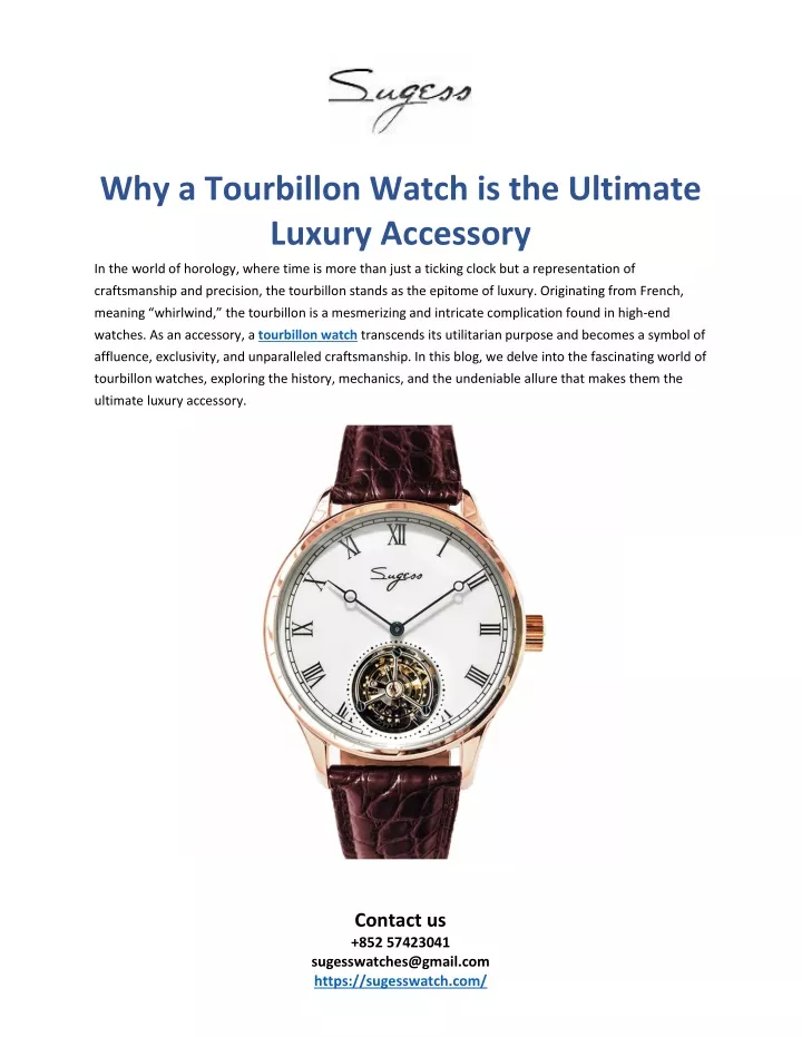 why a tourbillon watch is the ultimate luxury