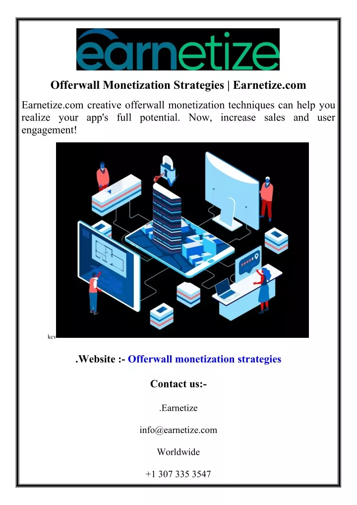 offerwall monetization strategies earnetize com