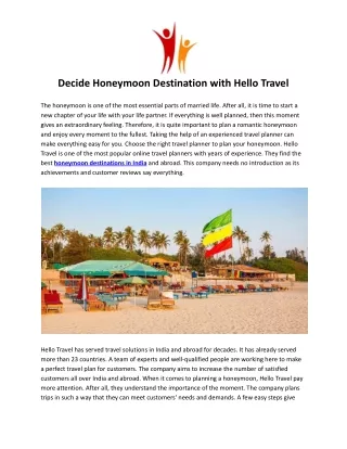 Decide Honeymoon Destination with Hello Travel.docx