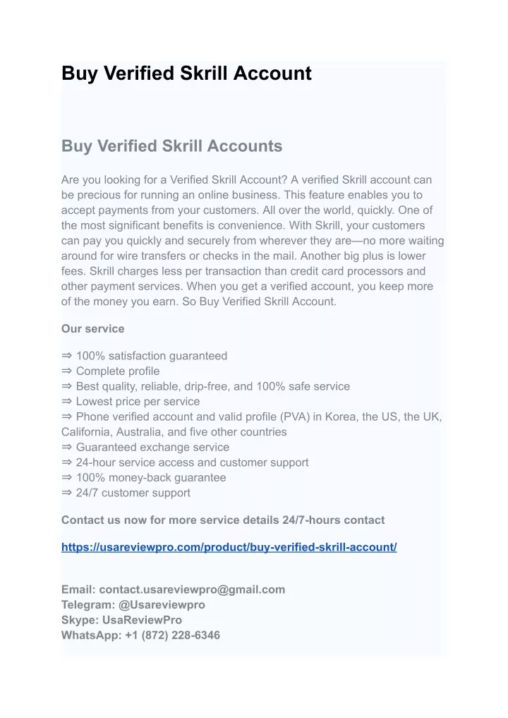 buy verified skrill account