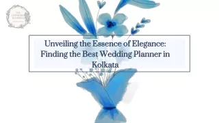 Unveiling the Essence of Elegance Finding the Best Wedding Planner in Kolkata