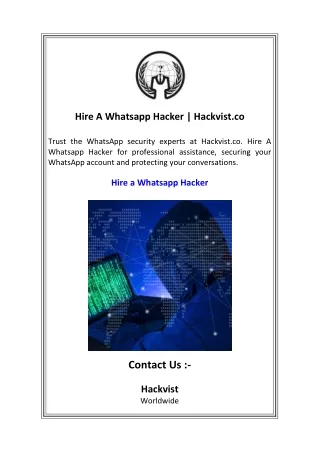 Hire A Whatsapp Hacker     Hackvist.co