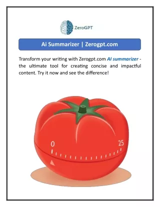 ai summarizer zerogpt com