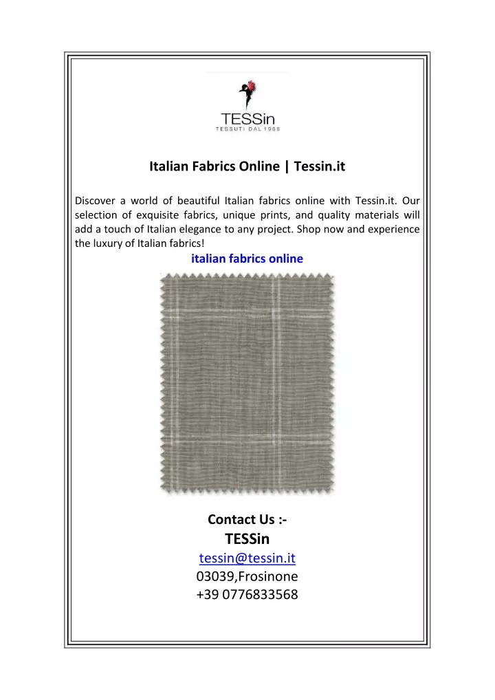 italian fabrics online tessin it