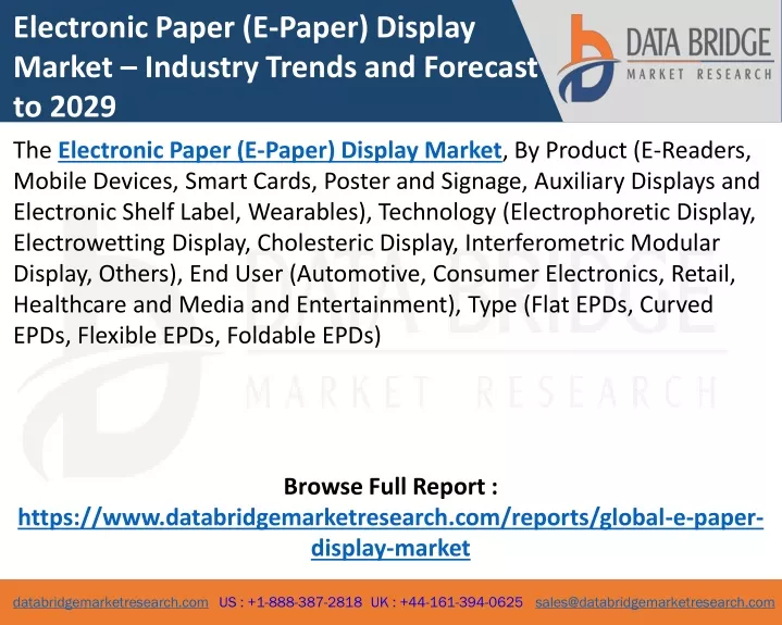 electronic paper e paper display market industry
