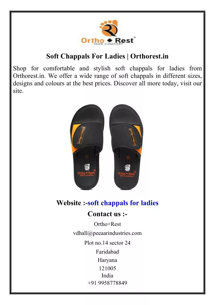 soft chappals for ladies orthorest in