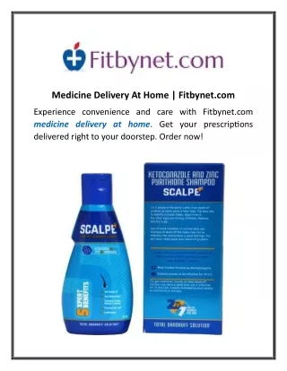 Medicine Delivery At Home Fitbynet