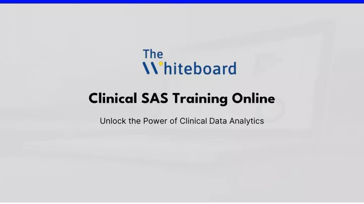 clinical sas training online