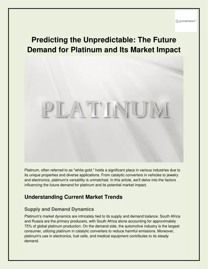 predicting the unpredictable the future demand