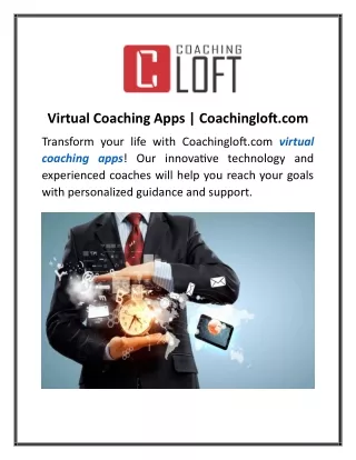 Virtual Coaching Apps Coachingloft