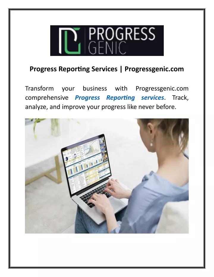 progress reporting services progressgenic com