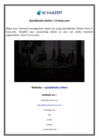 Quickbooks Online  K-harp.com