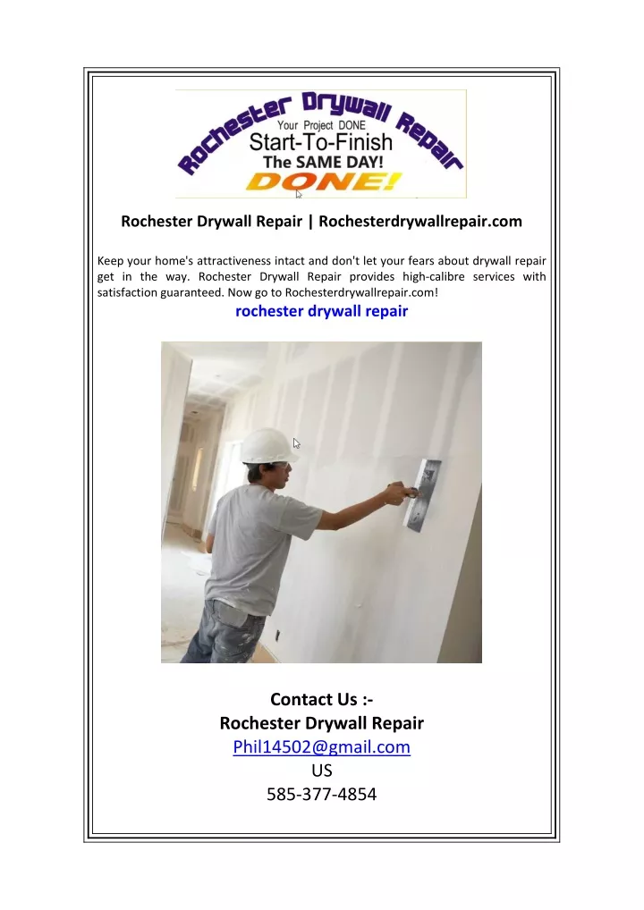 rochester drywall repair rochesterdrywallrepair