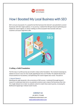 How I Boosted My Local Business with SEO