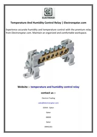 Temperature And Humidity Control Relay  Electronqatar.com