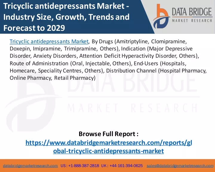 tricyclic antidepressants market industry size