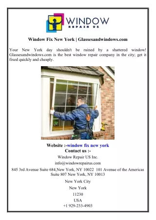 window fix new york glassesandwindows com